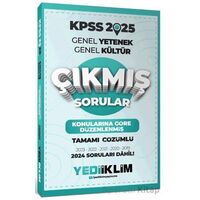 Yediiklim Yayınları 2025 KPSS Genel Yetenek Genel Kültür Konularına Göre Düzenlenmiş Çıkmış Sorular