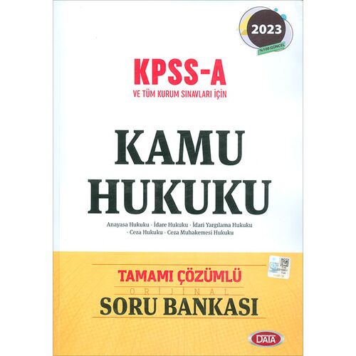KPSS A ve Tüm Kurum Sınavları İçin Kamu Hukuku Tamamı Çözümlü Soru Bankası Data Yayınları