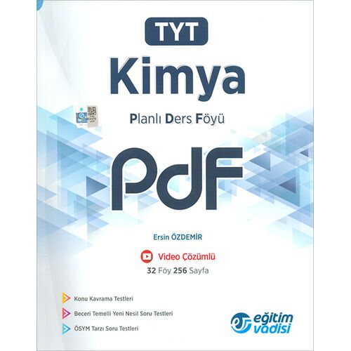 TYT Kimya PDF Planlı Ders Föyü Video Çözümlü Eğitim Vadisi Yayınları